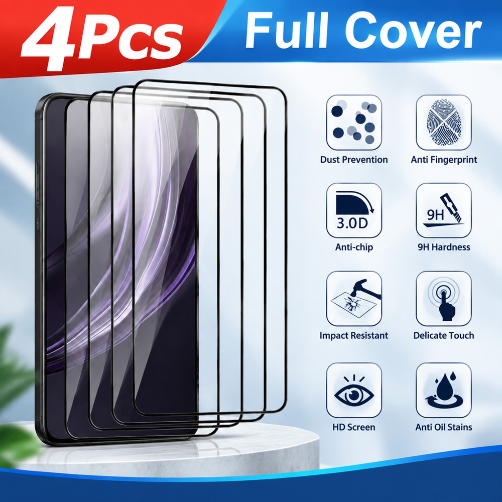 Realme C67 - 4 шт. защитных стекол для Realme