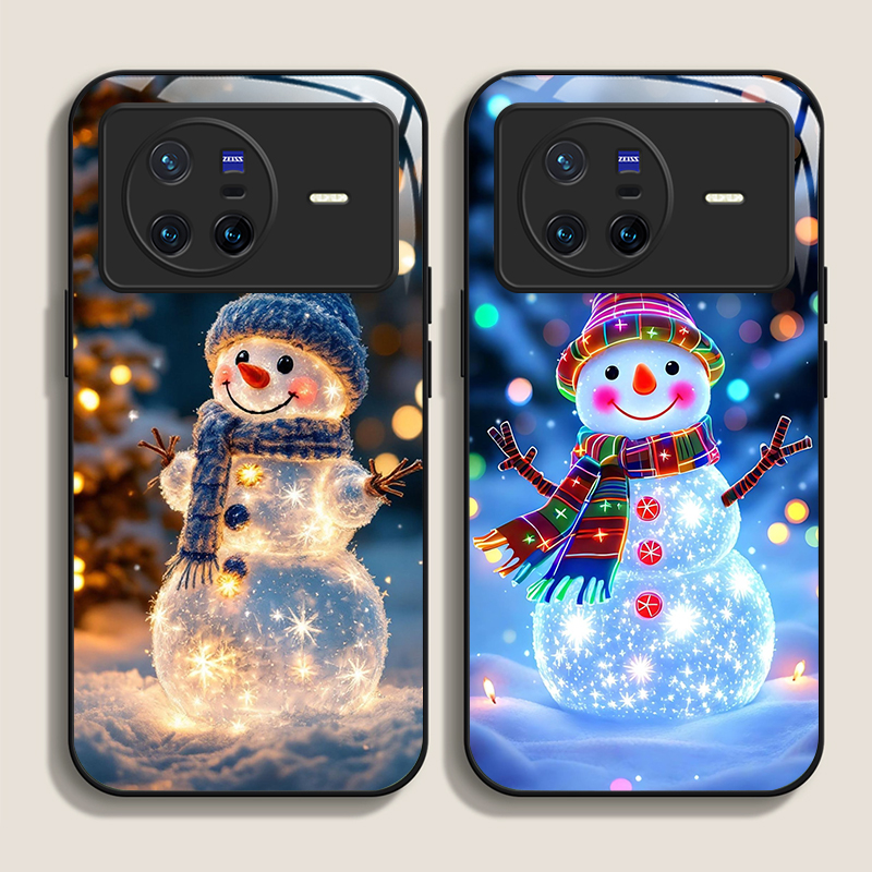 Oppo Find X8 - Милый зимний рождественский чехол со снеговиком